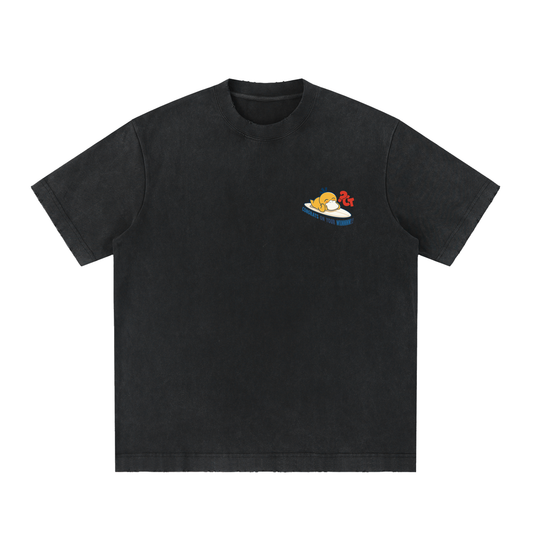 Heavyweight Vintage Washed Frayed T-Shirt
