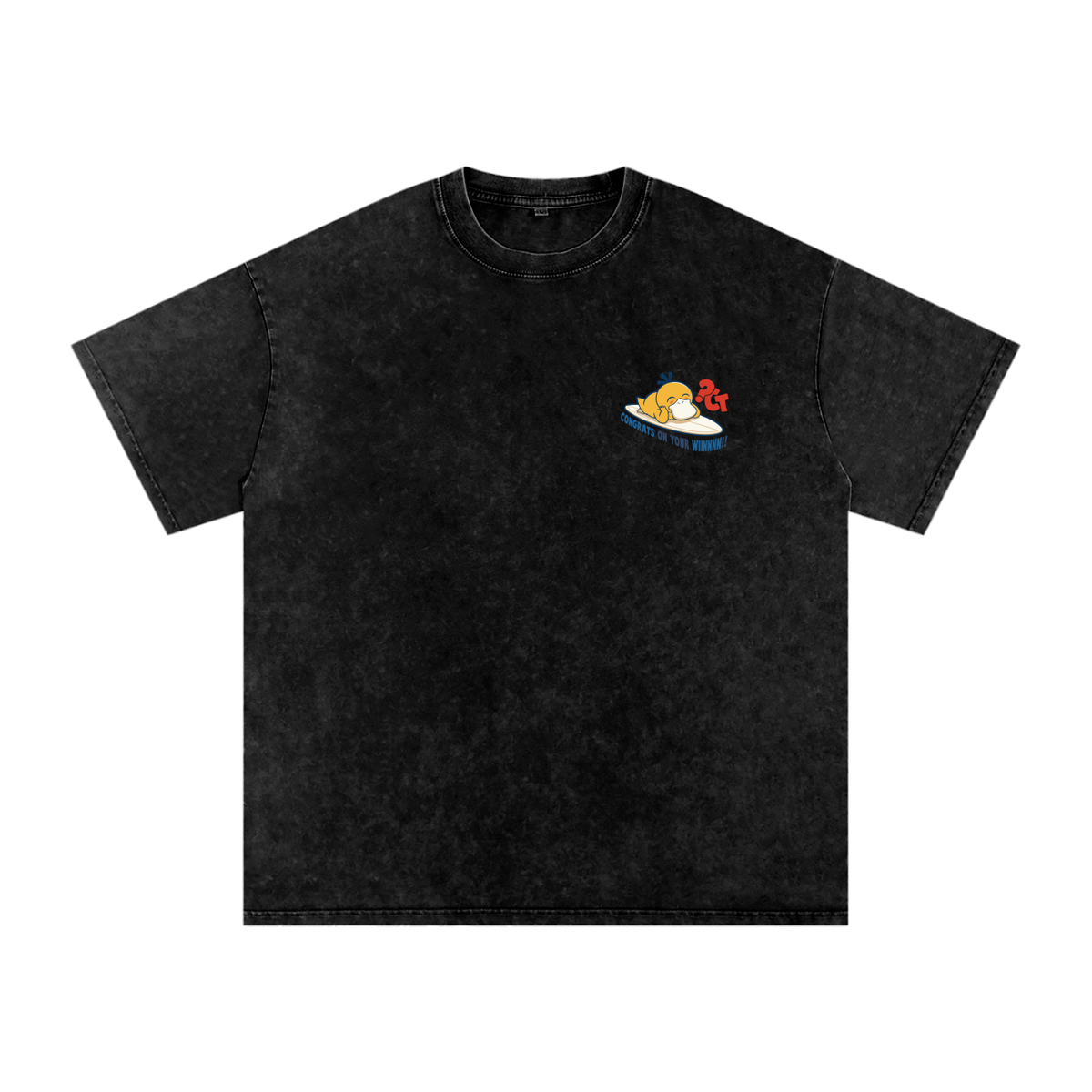 Snow Washed Oversized Cotton T-Shirt